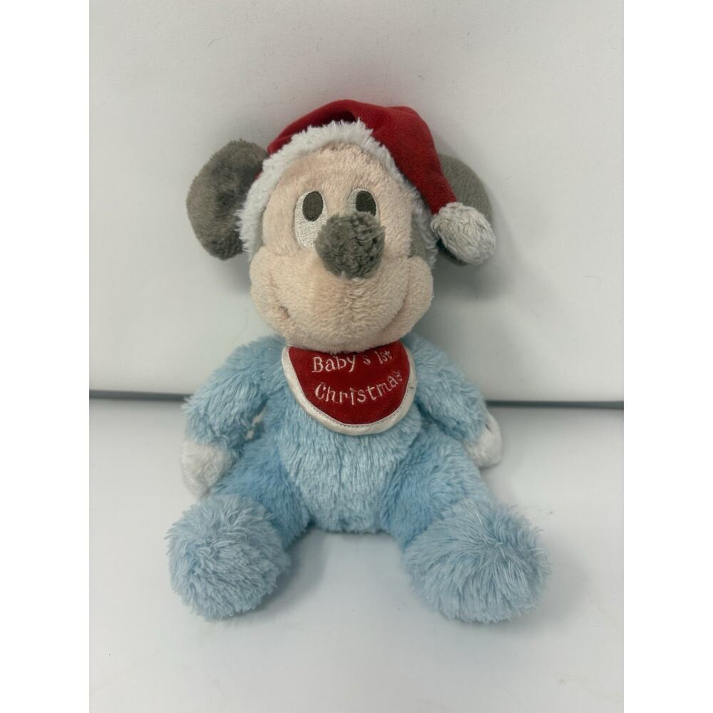 Baby Mickey Mouse Baby's 1st Christmas Disney Plush 9”
